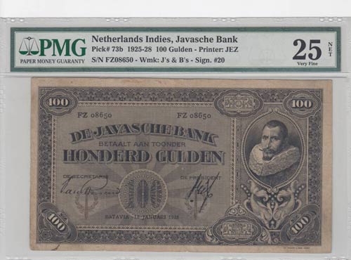 Netherlands india, 100 Gulden, ... 