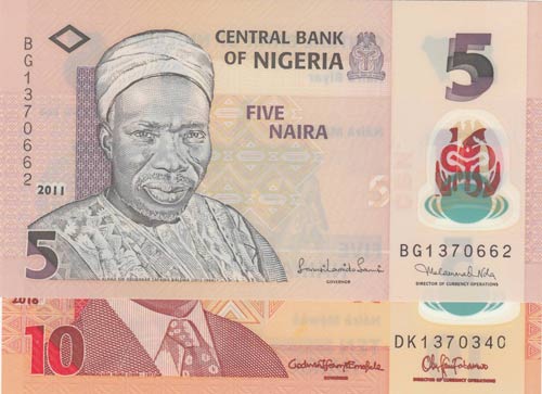 Nijerya,  UNC,  Total 2 banknotes  