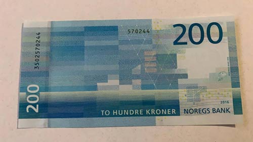 Norway, 200 Kroner, 2016, UNC, p55