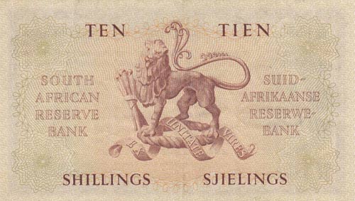 South Africa, 10 Shillings, 1954, ... 
