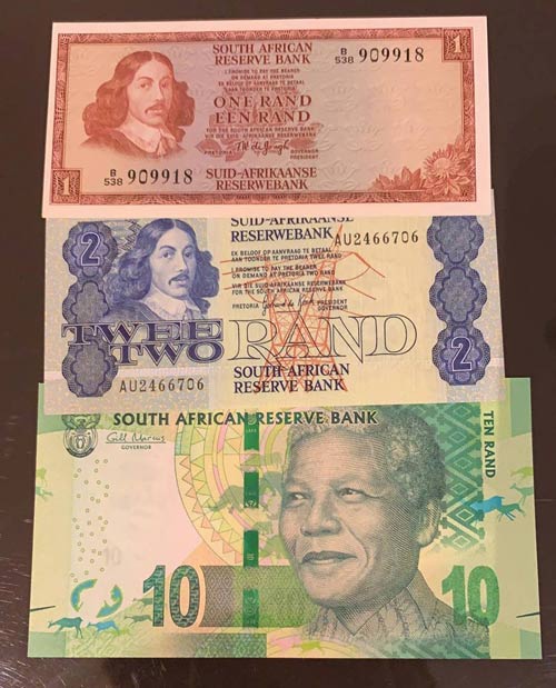 South Africa,  Total 3 banknotes