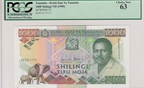 Tanzania, 1.000 Shilingi, 1990, ... 