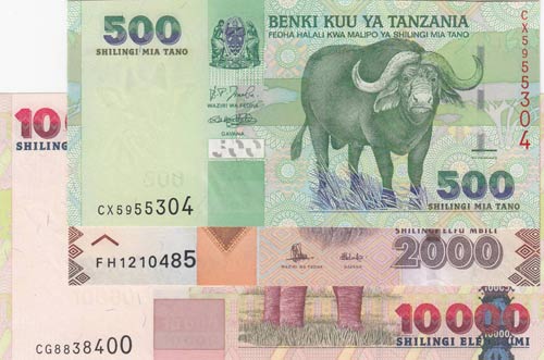 Tanzania,  Total 3 banknotes