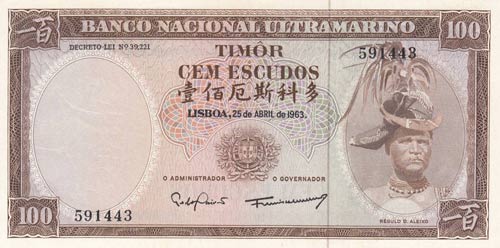 Timor, 100 Escudos, 1963, UNC (-), ... 