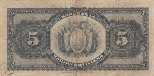 Bolivia, 5 Bolivianos, 1929, VF, ... 