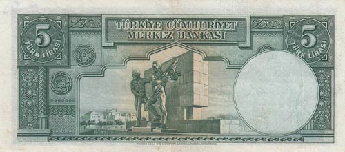 Turkey, 5 Lira, 1937, AUNC, p127, 