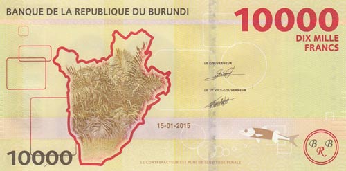 Burundi, 10.000 Francs, 2015, UNC, ... 