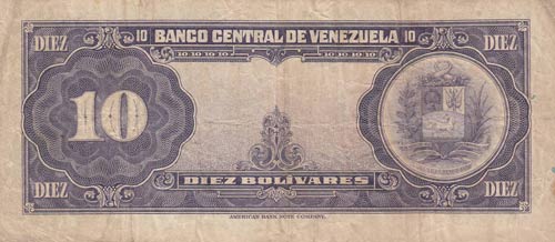 Venezuela, 10 Bolivares, 1945, ... 
