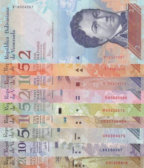 Venezuela,  Total 5 banknotes