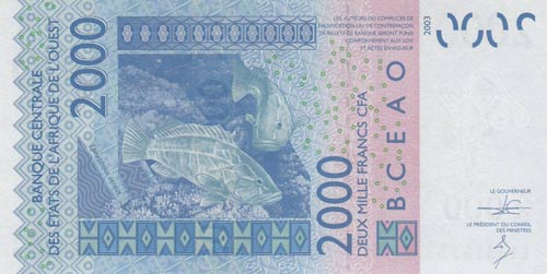 West African States, 2.000 Francs, ... 