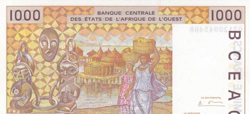 West African States, 1000 Francs, ... 