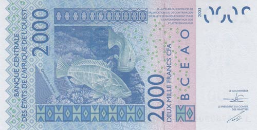 West African States, 2.000 Francs, ... 