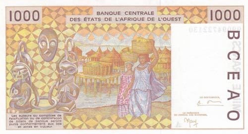 West African States1000 Francs, ... 