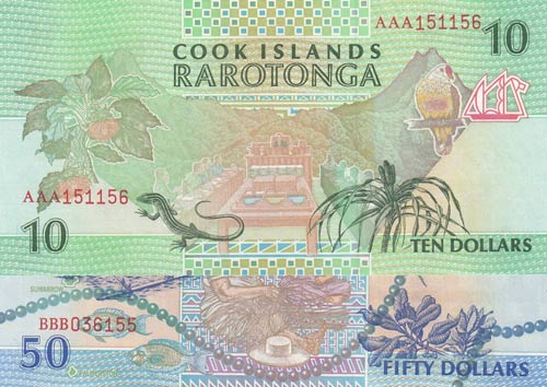 Cook Islands, 10 - 50 Dollars, ... 
