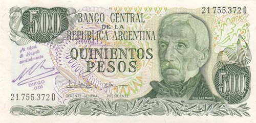 Argentina, 500 Pesos, 1976/1983, ... 