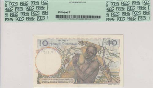 French West Africa, 10 Francs, ... 
