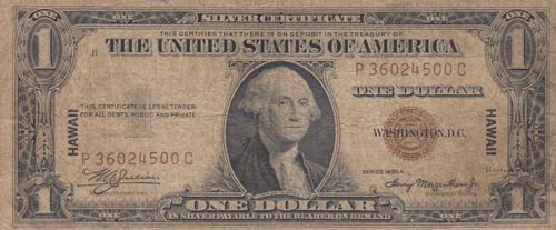 Hawaii, 1 Dollar, 1935, FINE, p36a