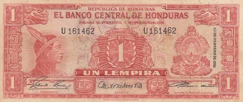 Honduras, 1 Lempira, 1961, VF, ... 