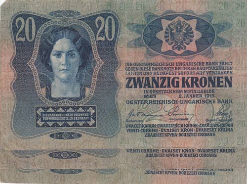 Austria, 20 Kronen, 1913,  p13, ... 