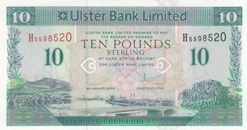 Northern Ireland, 10 Pounds, 2012, ... 