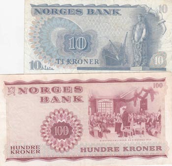 Norway, 10-100 Kroner, VF, (Total ... 