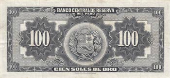 Peru, 100 Soles de Oro, 1968, VF, ... 
