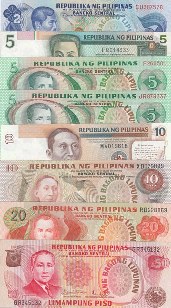 Philippines, (Total 8 banknotes) 2 ... 
