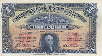 Scotland, 1 Pound, 1937, VF, ... 