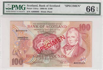 Scotland, 100 Pounds, 1990-94, ... 