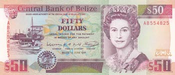 Belize, 50 Dollars, 1991, UNC, ... 