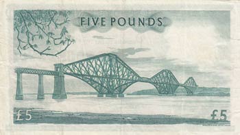 Scotland, 5 Pounds, 1957, XF, p262 ... 