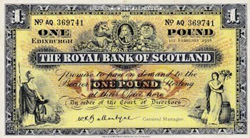 Scotland, 1 Pound, 1958, AUNC (-), ... 