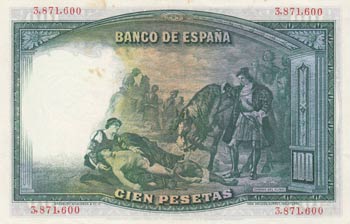 Spain, 100 Peseta, 1931, AUNC (-), ... 