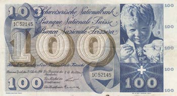 Switzerland, 100 Franken, 1956, ... 
