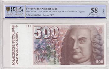 Switzerland, 500 Franken, 1986, ... 