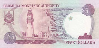 Bermuda, 5 Dollars, 1989, UNC, ... 