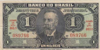 Brazil, 1 Mil Reis, 1944, VF, ... 