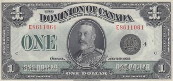 Canada, 1 Dollar, 1923, UNC, p33o  