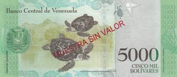 Venezuela, 5.000 Blivares, 2016, ... 