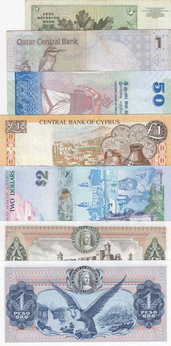 Mix Lot, (Total 6 banknotes) ... 
