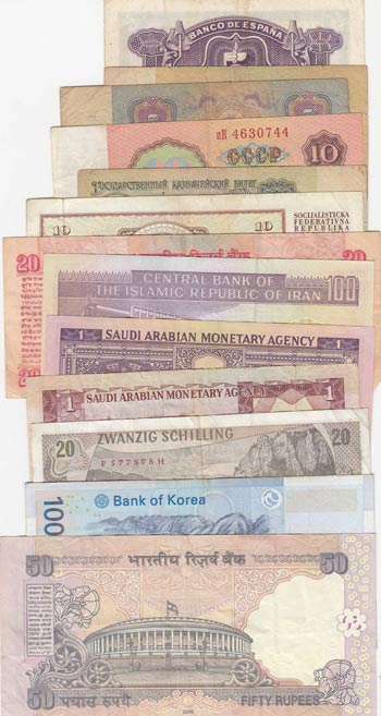 Mix Lot, (13 banknotes in VF/XF ... 