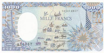 Chad, 1.000 Francs, 1989, UNC, ... 