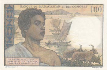 Comoros, 100 Francs, 1963, UNC, ... 