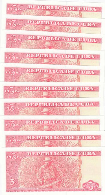 Cuba, 3 Pesos, 2004, UNC, p127a, ... 