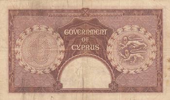 Cyprus, 1 Pound, 1956, VF, p35a  ... 