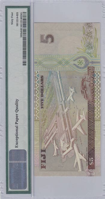 Fiji, 5 Dollars, 2002, UNC, p105b  ... 