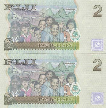 Fiji, 2 Dollars, 2007, UNC, p109b  ... 