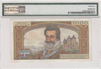 France, 5.000 Francs, 1959, VF, ... 