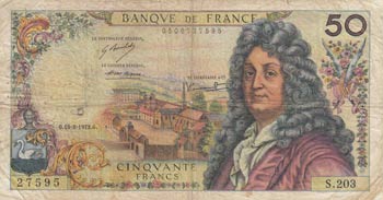 France, 50 Francs, 1972, FINE, ... 