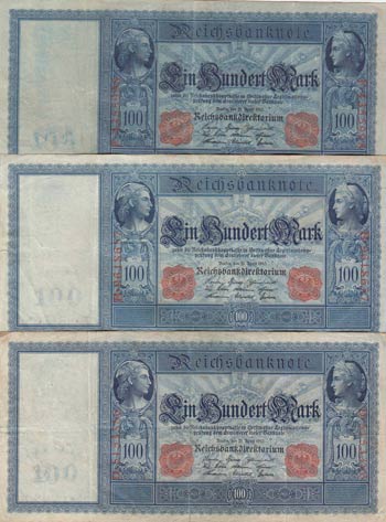 Germany, 100 Mark, 1910, VF, p43, ... 